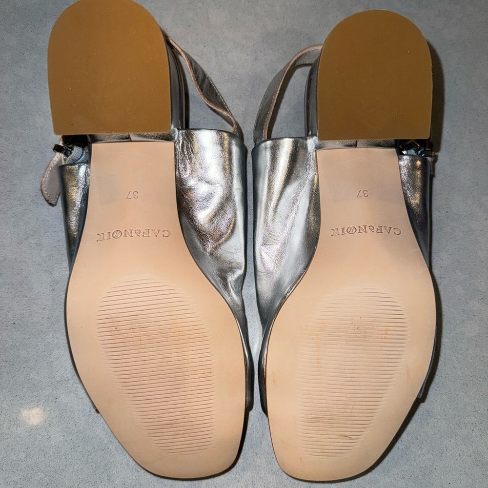 Cafenoir silver sling back sandal - Picture 5 of 5